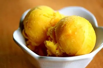 Mango-Limetten-Sorbet