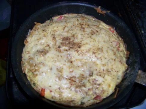 Agassifan Gemüse-asiago-Frittata mit Leinsamenmehl