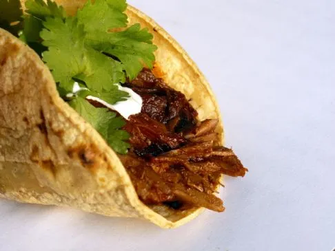 Chile-geschmorte Schweine-Tacos
