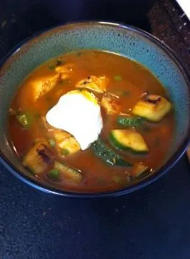 Scharfe Kürbissuppe für zwei