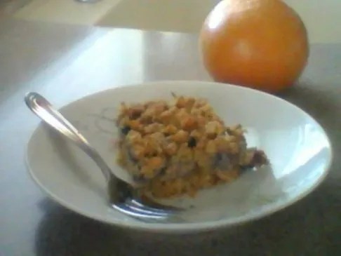 Gebackenes Haferflocken mit Heidelbeeren