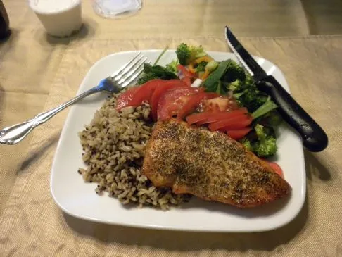 Überbackener Lachs mit Dill