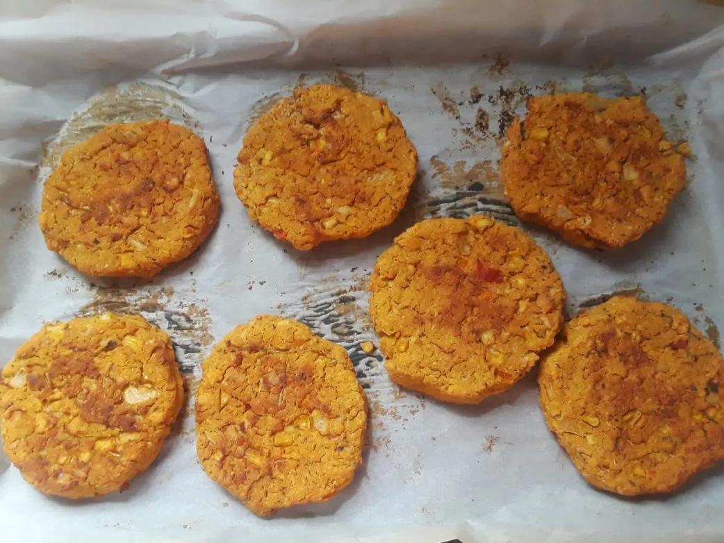 Süßkartoffel-Kichererbsen-Burger