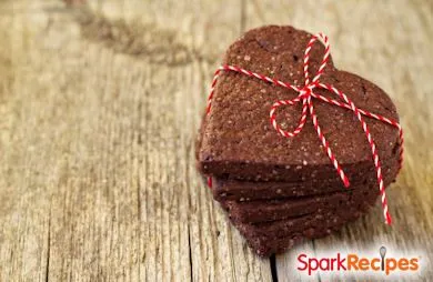 Kauige Schokoladen-Erdnussbutter-Herzen