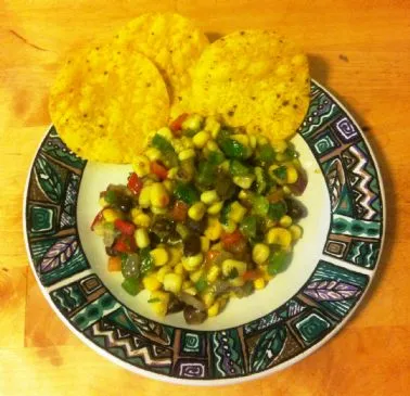 Süßer Mais und schwarze Bohnen Salat