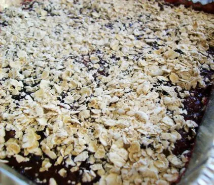 Blaubeer-Hafer-Crumble-Riegel