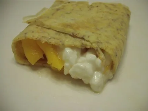 Europäische Pfannkuchen (Deutsch) mit Leinsamen