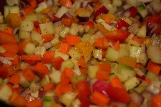 Kühler und würziger knackiger Salat