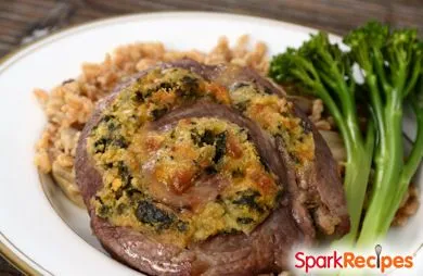 Steakroulade mit Meerrettichkruste