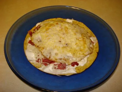 Leckere Frühstückspizza