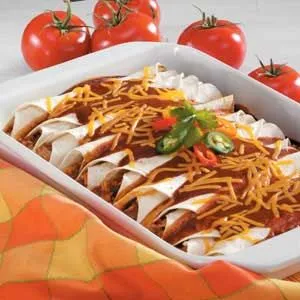 Rindfleisch- und Reis-Enchiladas