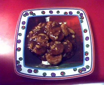 Süßzwiebel- und Garnelen-BBQ