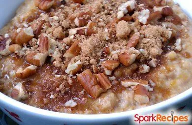 Slow Cooker Kürbis-Kaffeekuchen-Haferbrei