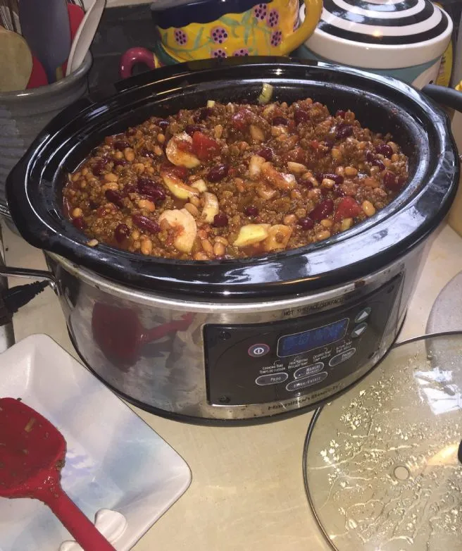 Vegetarisches Einfaches Dump Chili (Vegan, wenn man später nicht mit Käse belegt)