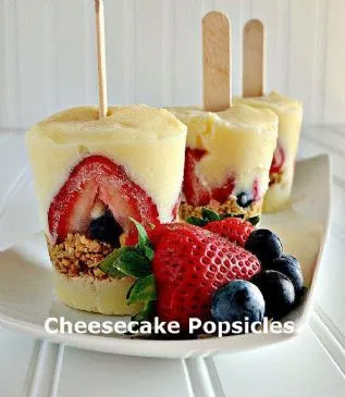 Cheesecake & Berries Popsicle