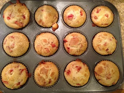 Frische Erdbeermuffins