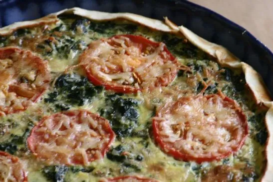 Einfache Spinat-Feta-Quiche