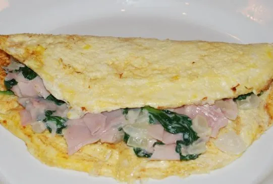 Herzhafte Spinatomelette