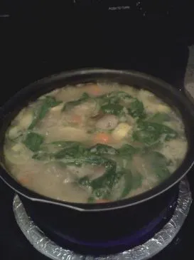 Gemüse- und Reissuppe