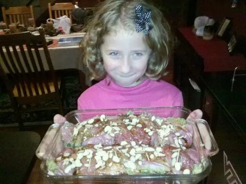 Mit Ananas gefülltes Schweinefilet