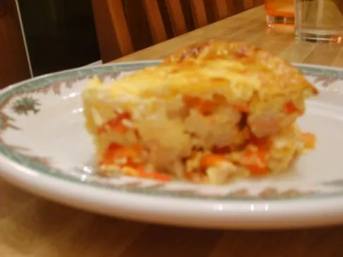 Quiche ohne Boden mit Meeresfrüchten