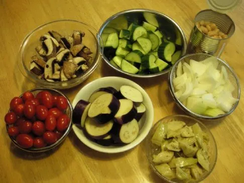 Im Ofen gebackener Salat (Hauptgericht oder Beilage)