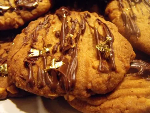 "Vergoldete" Erdnussbutterkekse.