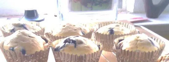 Zitronen-Heidelbeer-Muffins mit Vanilleschote