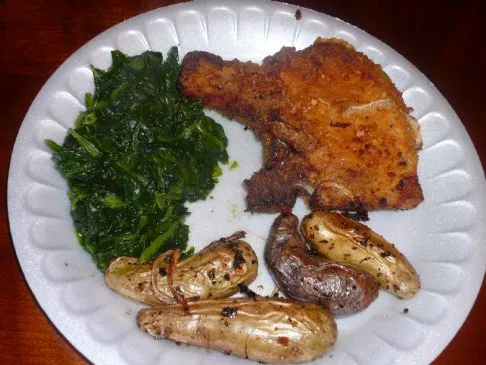 Im Ofen gebratene Schweinekoteletts