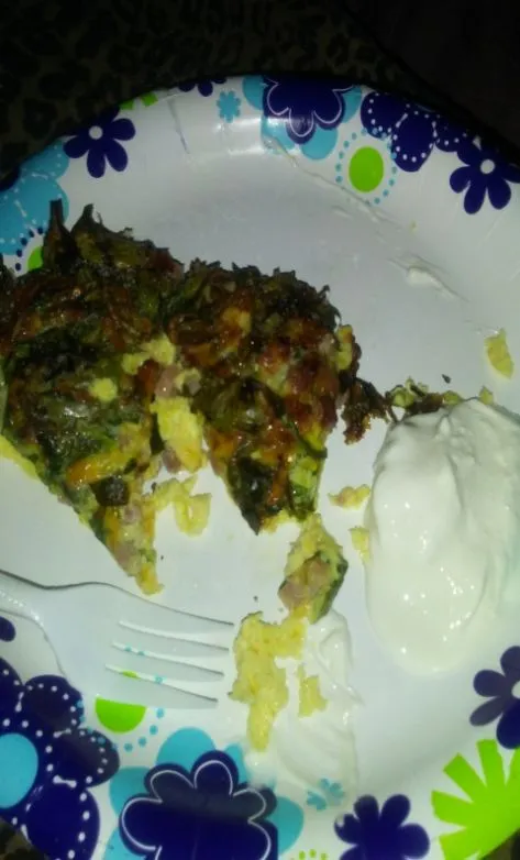 Schinken-, Käse- und Spinatauflauf