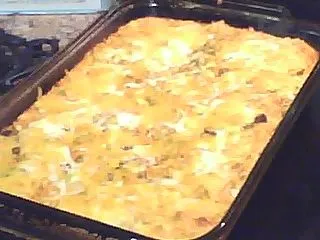 Leichte - Niedrig-Kohlenhydrate Hähnchen-Chili Relleno Auflauf