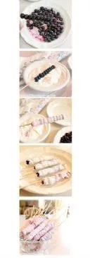 Blaubeer-Joghurt-Spieße