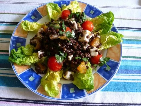 Puy-, Orangen- und Dolcelatte-Salat