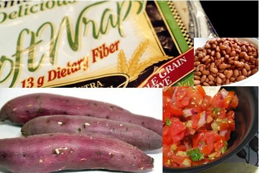 Leichte Süßkartoffel-Frozen-Breakfast-Burrito