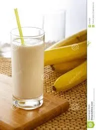 Proteinreicher Bananen-Milchshake - Schwangerschaft, Gewichtszunahme, echtes Lebensmittelergänzungsmittel