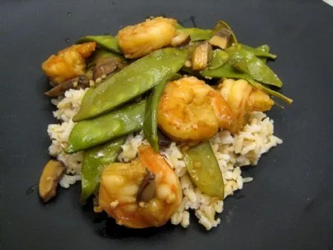 Citrus-Stir-Fry-Garnelen