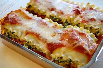 Spinat-Lasagne-Rollen