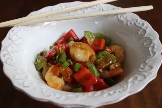 Scharfe Orange Garnelen