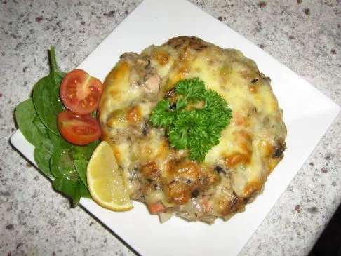 Mit Thunfisch gefüllte Champignons