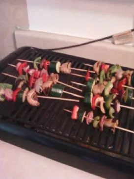 Griechische Gemüsespieße