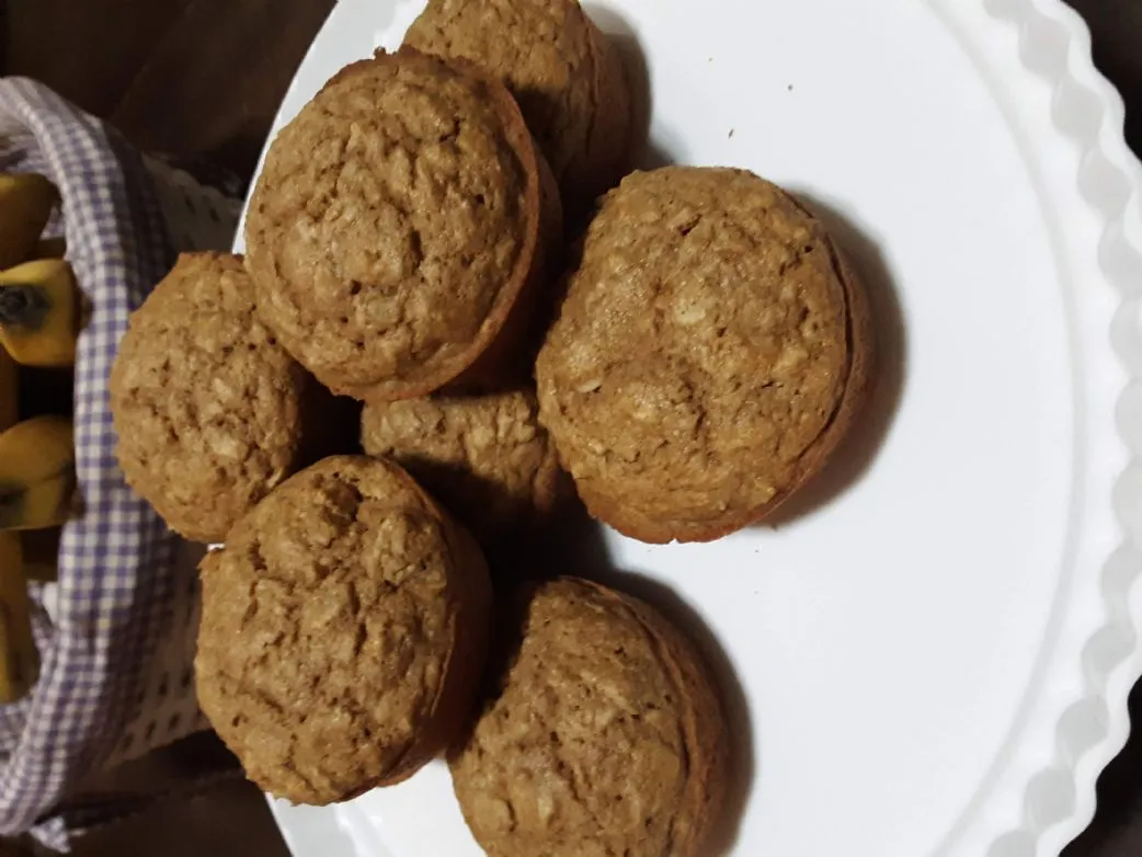 Apfelmus-Haferflocken-Muffin mit Kokosmilch