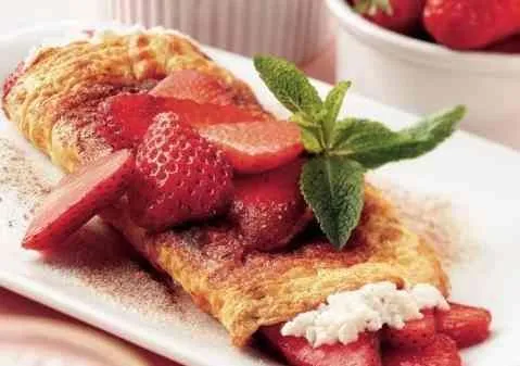 Erdbeer-Spinat-Omelett