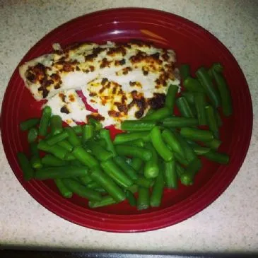 Überbackene Tilapia Parmesan