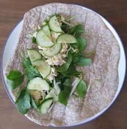 Lachs-Curry-Wrap