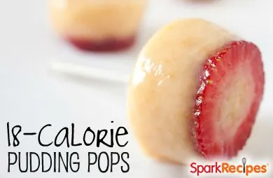 Mini Erdbeer-Pfirsich-Eis am Stiel