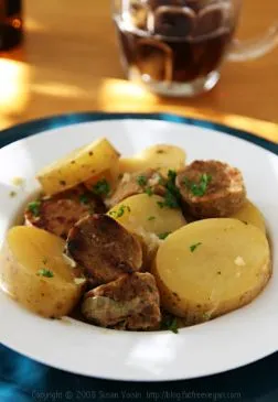 Dublin Coddle mit veganer irischer Wurst