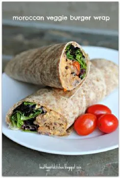 Marokkanische Gemüseburger-Wraps
