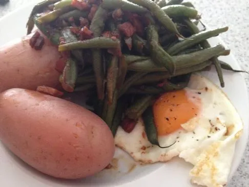 Grüne Bohnen mit Speck