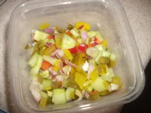 Keris gewürfelter Salat