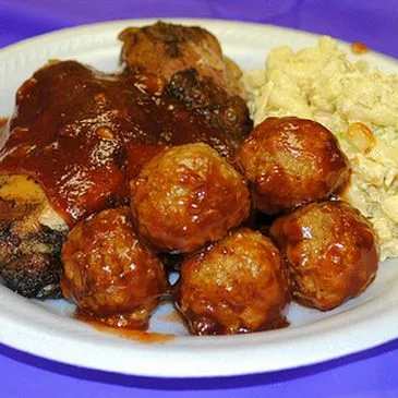 BBQ-Cheddar-Hähnchenbällchen